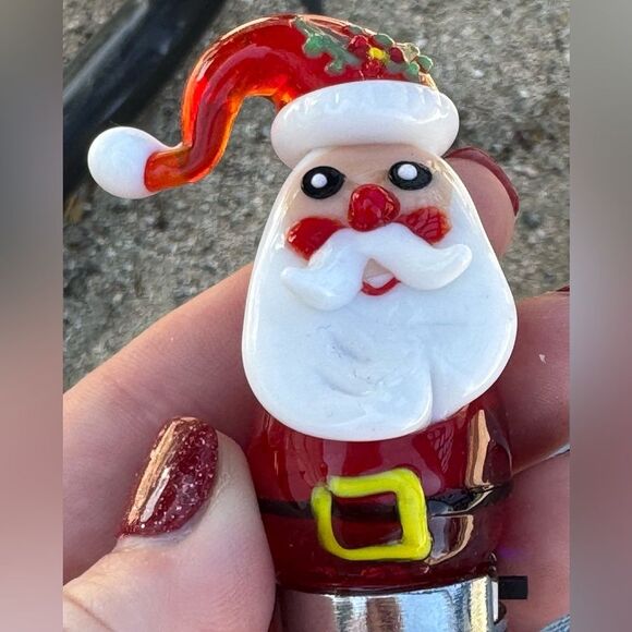 PIER 1 Bottle Stopper LED Light Up Santa Claus Changing Lights Christmas - Picture 4 of 11